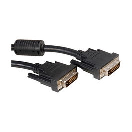 ROLINE 11.04.5595 Cable DVI-D Dual Link, Negro, 10m Macho a Macho