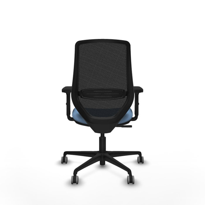 PIQUERAS Y CRESPO Silla de oficina Mardos con mecanismo Sincro, Azul cielo y Negro