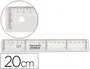 Liderpapel Regla de plástico transparente 20 cm