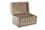 DKD Home Decor Joyero Arabe Champan Beige Madera y Aluminio 15.5 x 18 x 25 cm