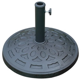DKD Home Decor Base de Parasol de Resina Negra Ajustable