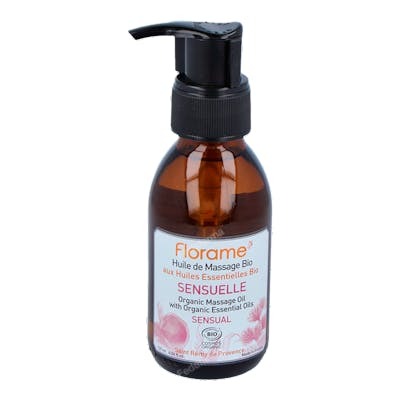 FLORAME Aceite de Masaje Sensual 120ml ECOCERT Notas Amaderadas y Florales Nutre y Embellece la Piel FLORAME Aceite de Masaje Sensual 120ml ECOCERT Notas Amaderadas y Florales Nutre y Embellece la Piel