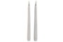 DKD Home Decor Vela Led Navidad Moderna Blanca PVC Set de 2 (6 Unidades) 2 x 23.5 x 2 cm