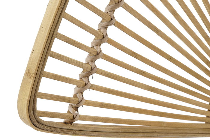DKD Home Decor Decoración de Pared Bambú Abanico Natural