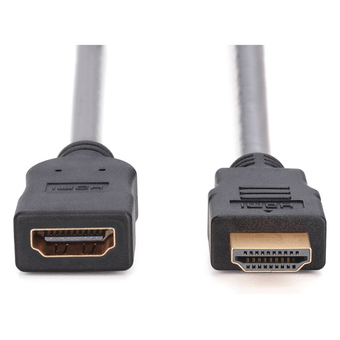 Digitus DA-70157 Cable de Extensión HDMI con Ethernet 4K/3D 3m Negro, 3840 x 2160 Pixeles, Contactos en Oro