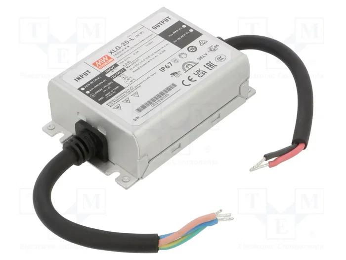 MEAN WELL XLG-20-L Alimentador LED de 20W 350mA MEAN WELL XLG-20-L Alimentador LED de 20W 350mA