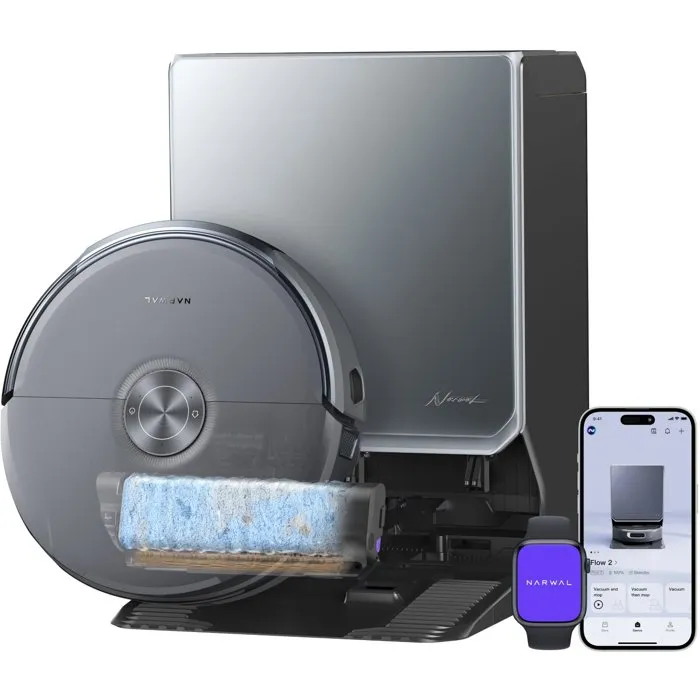 Narwal Flow 2 Robot aspirador y fregador 31000 Pa FlowWash 60°C CarpetFocus Narwal Flow 2 Robot aspirador y fregador 31000 Pa FlowWash 60°C CarpetFocus
