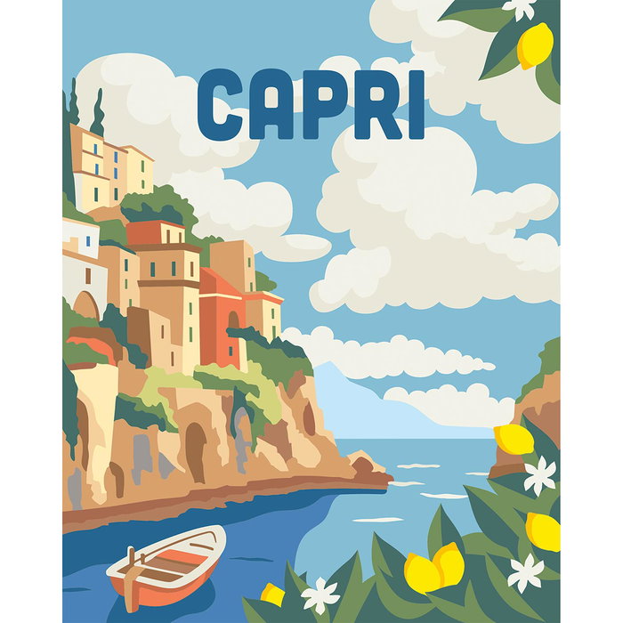 Ravensburger Lienzo para Pintar por Números - Serie Trend C 'Capri' 25893 - +12 Años, Arte Creativo