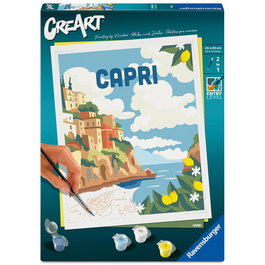 Ravensburger Lienzo para Pintar por Números - Serie Trend C 'Capri' 25893 - +12 Años, Arte Creativo