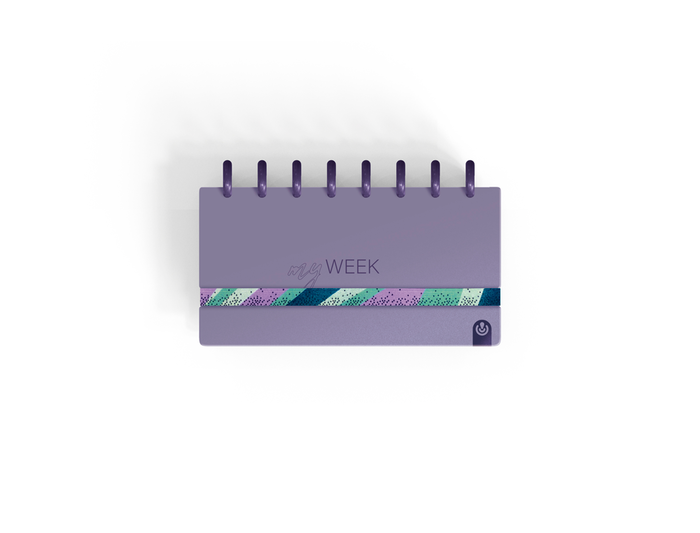 Carchivo Ingeniox Planificador Semanal My Week Malva 105x210 mm - 52 Semanas Sin Fecha y To-Do List, Papel Premium FSC