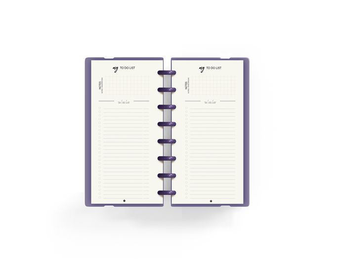 Carchivo Ingeniox Planificador Semanal My Week Malva 105x210 mm - 52 Semanas Sin Fecha y To-Do List, Papel Premium FSC