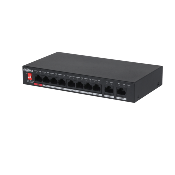 Dahua Technology Switch PoE 10 Puertos Gigabit Ethernet No Administrado Negro Dahua Technology Switch PoE 10 Puertos Gigabit Ethernet No Administrado Negro