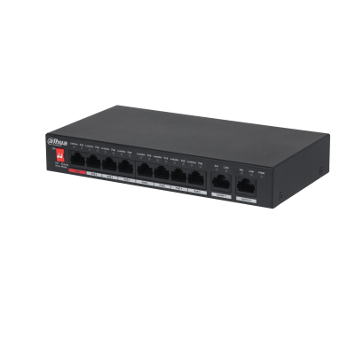 Dahua Technology Switch PoE 10 Puertos Gigabit Ethernet No Administrado Negro Dahua Technology Switch PoE 10 Puertos Gigabit Ethernet No Administrado Negro