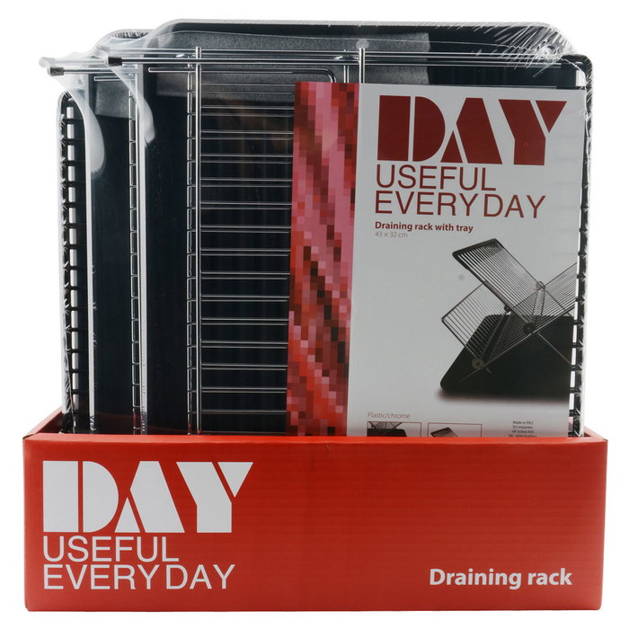 Day Escurreplatos Negro 32,5x43 cm; h.21,5 cm