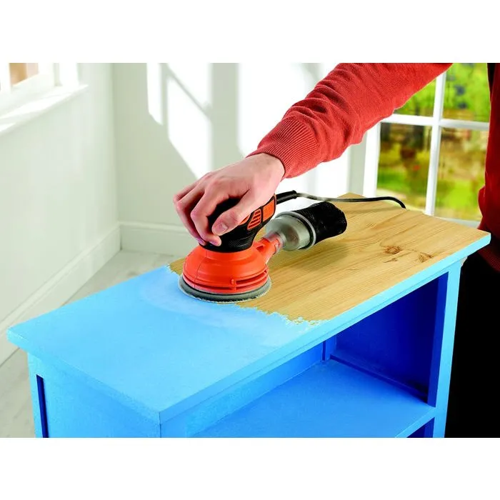 Black + Decker Lijadora orbital aleatoria KA199 - 240 W - 125 mm - Con cable