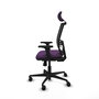 PIQUERAS Y CRESPO Silla de oficina Yunquera con mecanismo Sincro, Morado y Negro