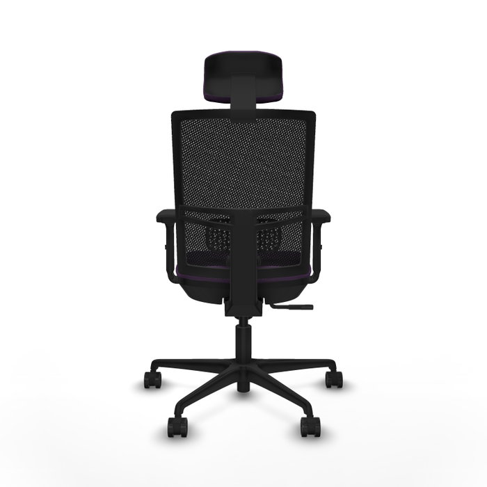 PIQUERAS Y CRESPO Silla de oficina Yunquera con mecanismo Sincro, Morado y Negro