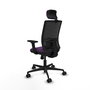 PIQUERAS Y CRESPO Silla de oficina Yunquera con mecanismo Sincro, Morado y Negro