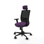 PIQUERAS Y CRESPO Silla de oficina Yunquera con mecanismo Sincro, Morado y Negro