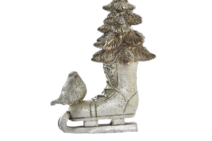 DKD Home Decor Decoración Colgante Navidad Moderna Dorado Resina 12 Unidades 3.5 x 8 x 5.5 cm