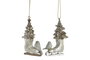 DKD Home Decor Decoración Colgante Resina Patines Dorado
