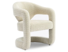DKD Home Decor 2c24 Sillón Crudo Poliester Boucle 65 x 82 x 66 cm