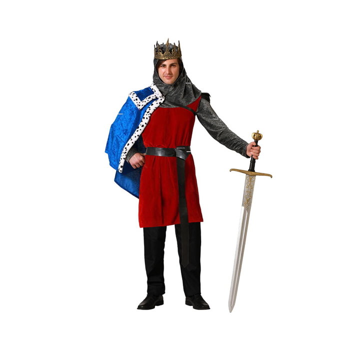 Atosa Disfraz Rey Medieval Capa Azul Hombre Adulto