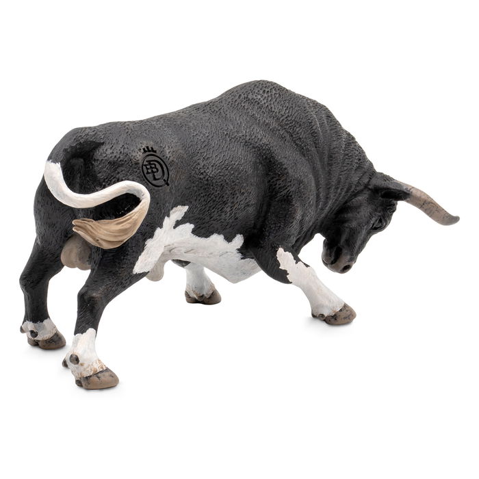 DEQUBE Toro Bravo Calcetero Embistiendo Réplica Animal Pintada a Mano +3 Años