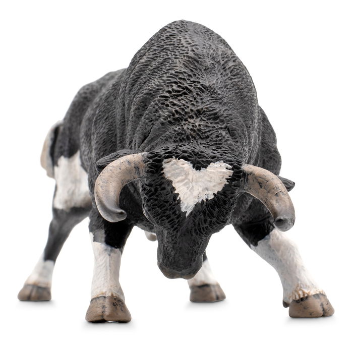 DEQUBE Toro Bravo Calcetero Embistiendo Réplica Animal Pintada a Mano +3 Años