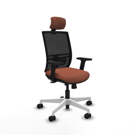 PIQUERAS Y CRESPO Silla de oficina Yunquera con mecanismo Sincro/Traslack Marrón y Negro