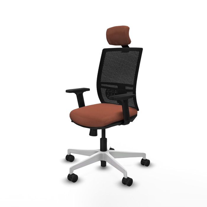 PIQUERAS Y CRESPO Silla de oficina Yunquera con mecanismo Sincro/Traslack Marrón y Negro