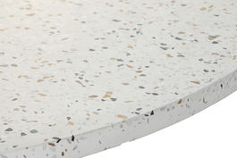 DKD Home Decor Mesa Comedor Terrazo Oriental Acacia 130 x 76 x 130 cm