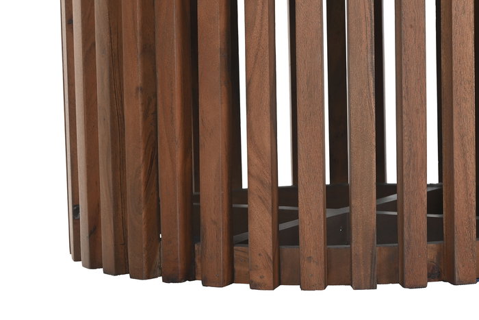 DKD Home Decor Mesa Comedor Terrazo Oriental Acacia 130 x 76 x 130 cm