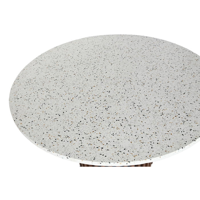 DKD Home Decor Mesa de Comedor de Acacia y Terrazo 130x130x76 cm DKD Home Decor Mesa de Comedor de Acacia y Terrazo 130x130x76 cm