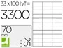 Q-connect KF10640 Etiqueta Adhesiva 70x25 mm para Láser, Ink-jet y Fotocopiadora, Caja 100 Hojas DIN A4