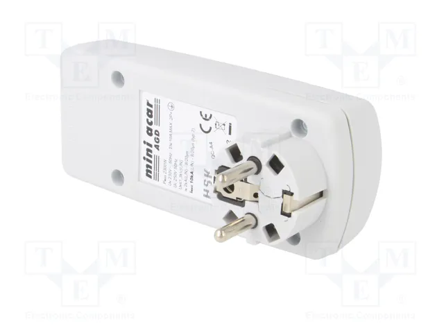 HSK DATA Regleta de alimentación ACAR MINI AGD, 2 tomas, blanco