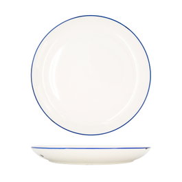 Summa Set de 4 Platos Llanos Coupe de 26 cm Marfil y Azul