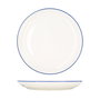 Summa Set de 4 Platos Llanos Coupe de 26 cm Marfil y Azul