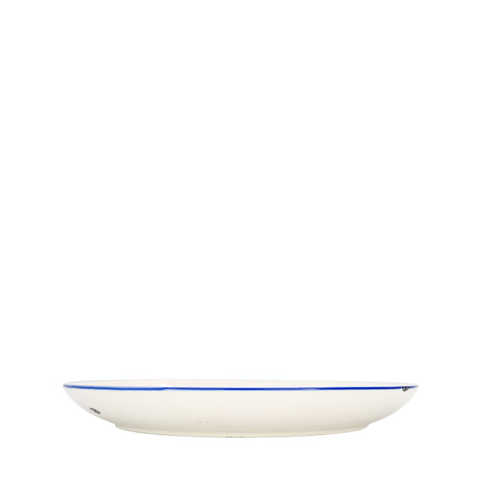 Summa Set de 4 Platos Llanos Coupe de 26 cm Marfil y Azul