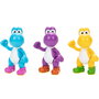 JAKKS PACIFIC Blister 3 Figuras Yoshi Super Mario Bros 10cm