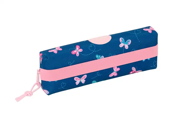 Safta Estuche escolar portatodo rectangular Blackfit8 mariposas