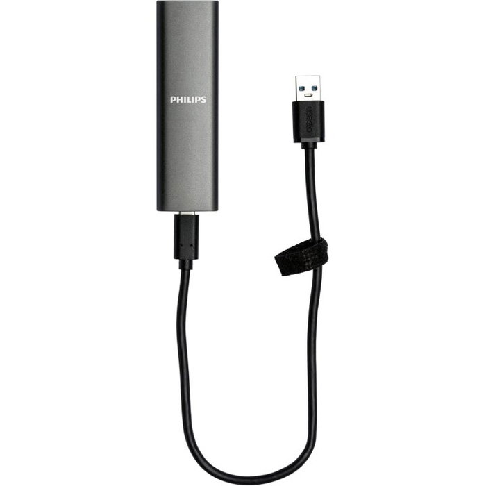 Philips FM50SS031P Disco Duro Externo SSD 500GB Ultra Slim USB-C USB 3.2 Gen 1 Gris - Almacenamiento Portátil, 540MB/s, Resistente