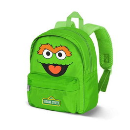 OSCAR Mochila Infantil Joy Face para Preescolar 27x22x10 cm - Poliéster, Trasera Acolchada, Bolsillo Frontal, Color Verde