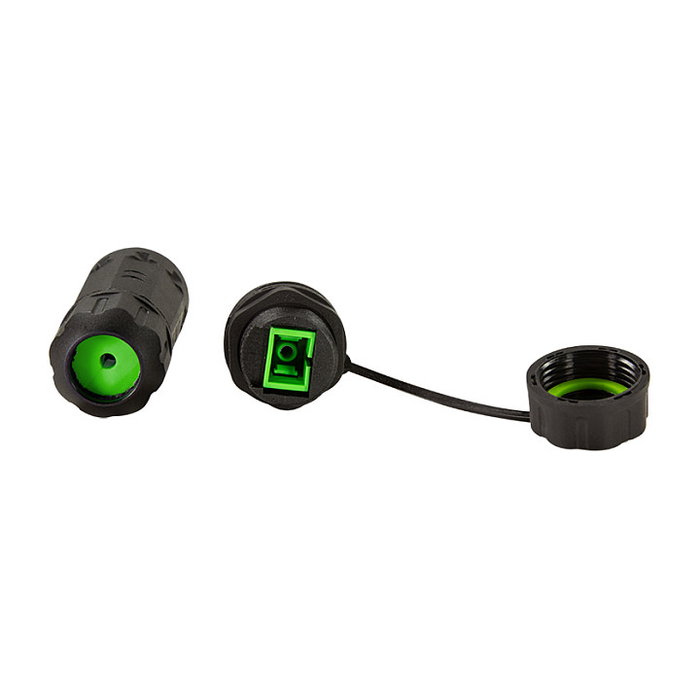LogiLink Conector de fibra óptica Simplex SC para exteriores con prensaestopas y tapa antipolvo