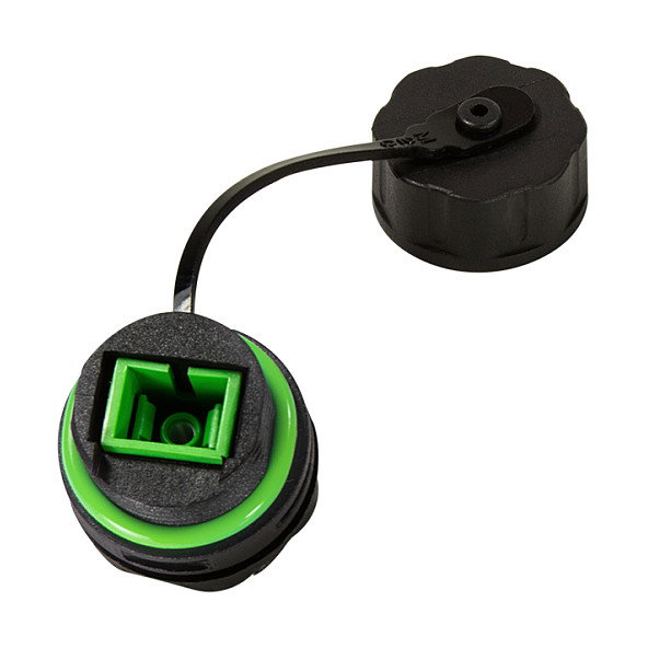 LogiLink Conector de fibra óptica Simplex SC para exteriores con prensaestopas y tapa antipolvo