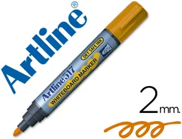 Artline Rotulador Pizarra EK-517 Naranja Punta Redonda 2 mm Tinta Bajo Olor