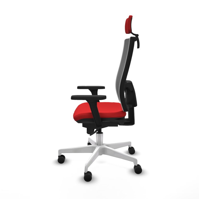 PIQUERAS Y CRESPO Silla de oficina Horna con mecanismo Sincro, Rojo y Gris PIQUERAS Y CRESPO Silla de oficina Horna con mecanismo Sincro, Rojo y Gris