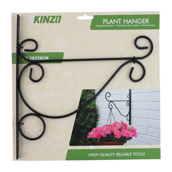 Kinzo Colgador de Macetas Negro Metal 28 x 28 cm Modelos Variados