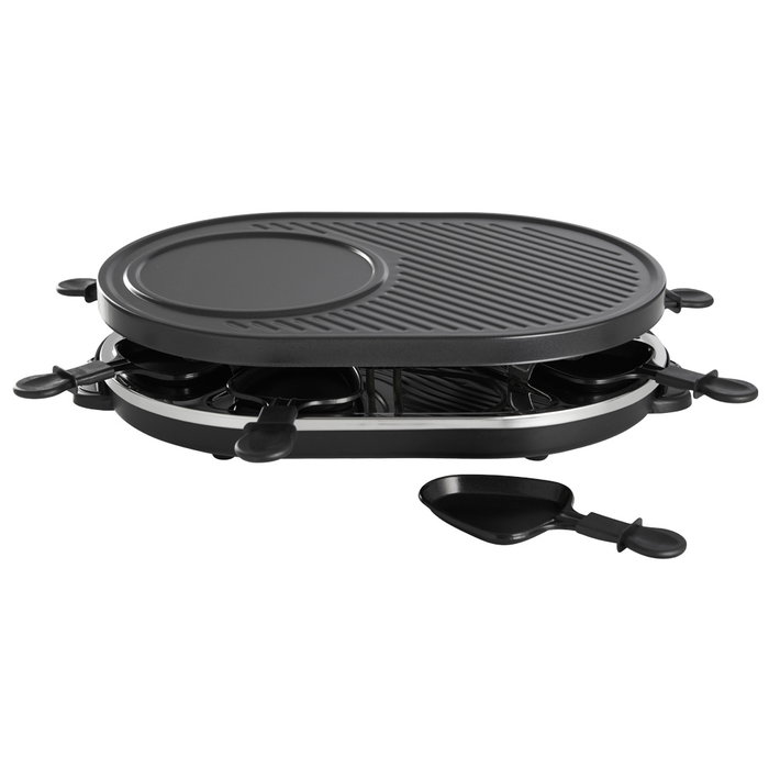 Day Raclette Para 8 Personas 1200W con Grill Antiadherente y 8 Sartenes