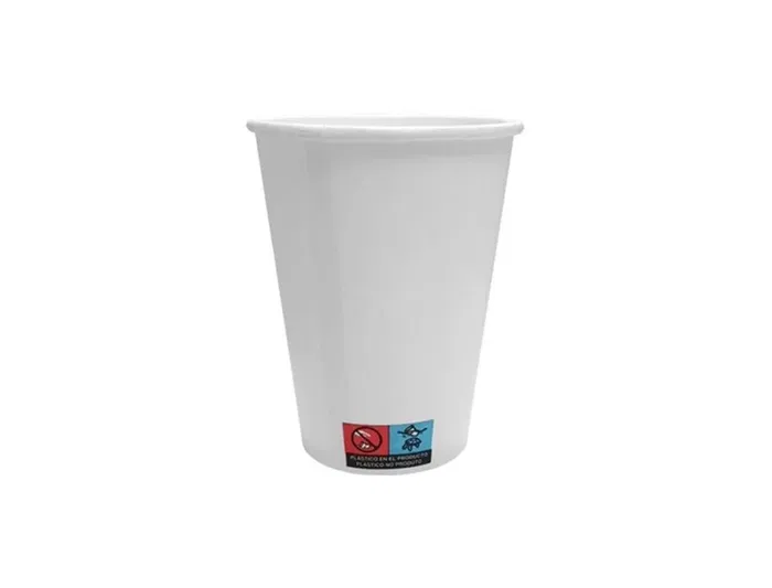 Vaso De Papel Blanco Bunzl Reciclable Pefc 280 mL Apto Bebidas Frias Y Calientes Paquete De 50 Unidades